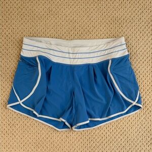 Lululemon Blue Women's Athletic Shorts with White Trim